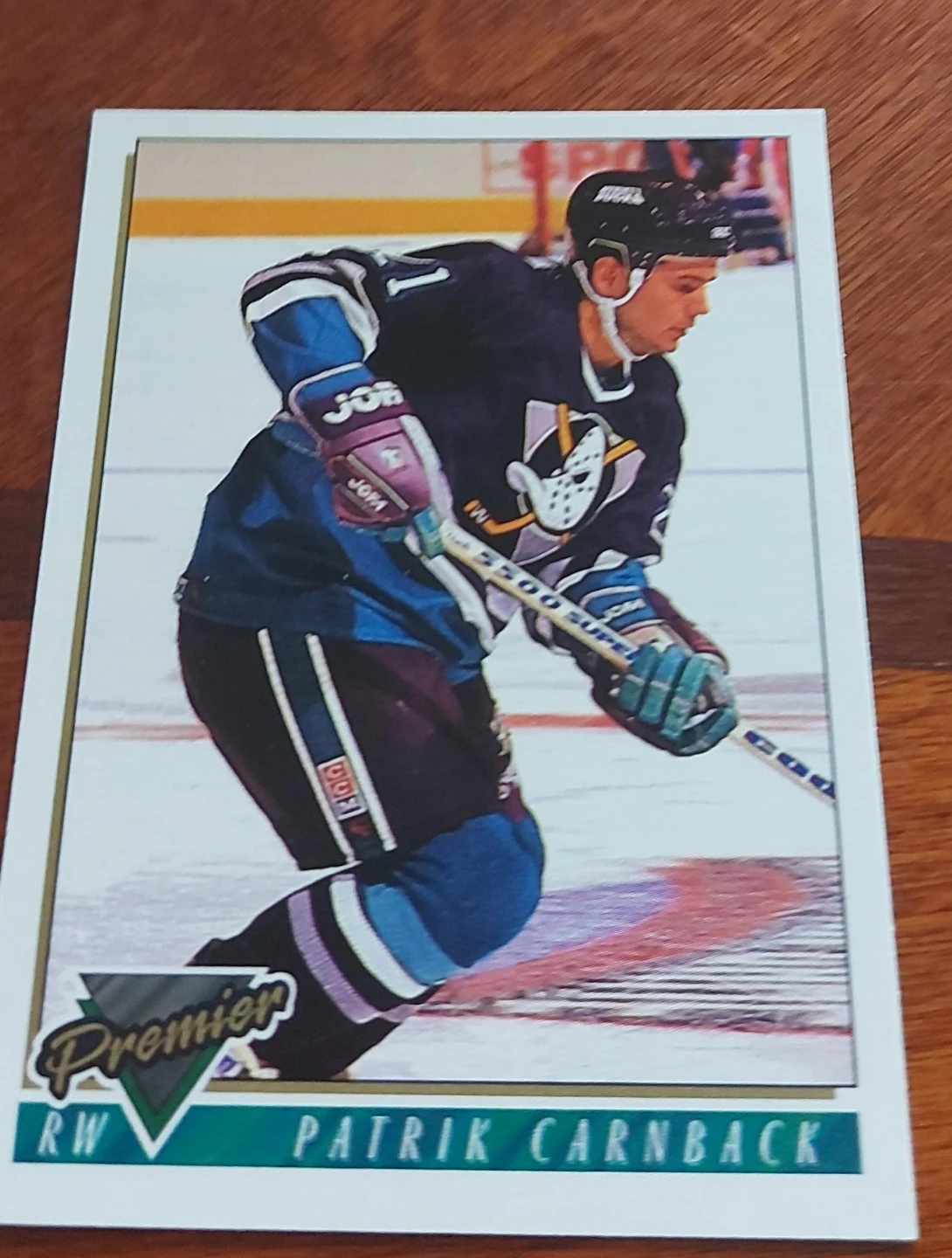 Premier Patrik Carnback Hockey Card