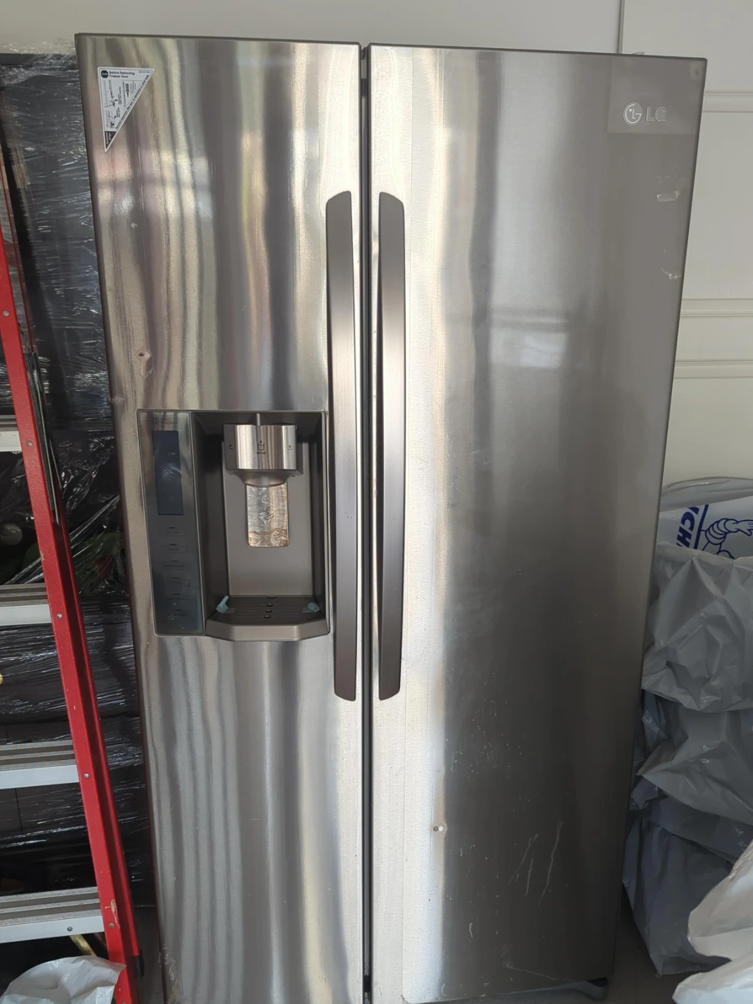 LG Side-by-Side Refrigerator with Ice Dispenser