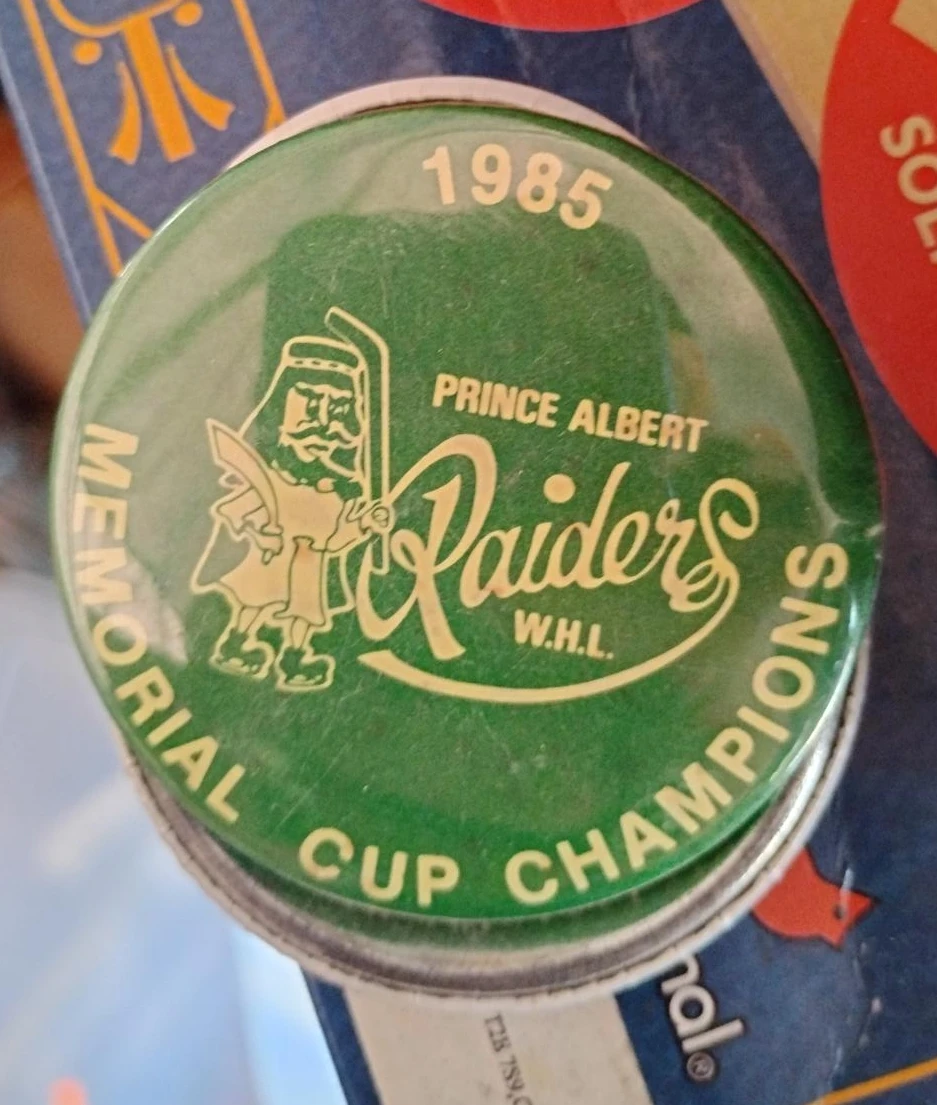 1985 Prince Albert Raiders Memorial Cup Champions Pin