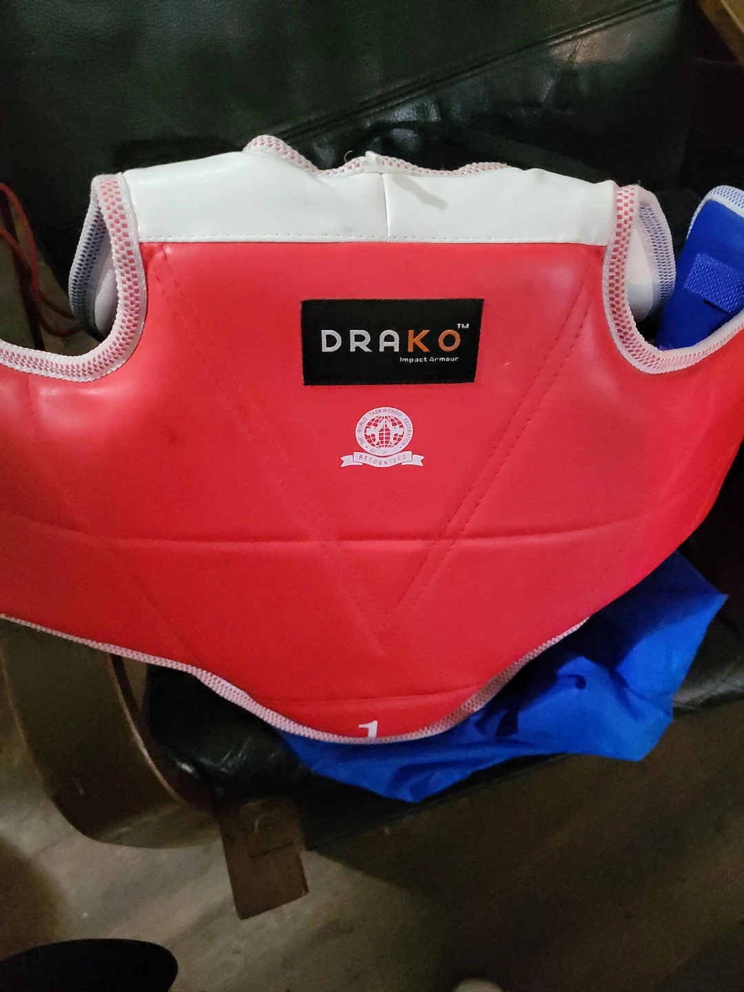 Drako Impact Armour Taekwondo Chest Protector - Red/Blue