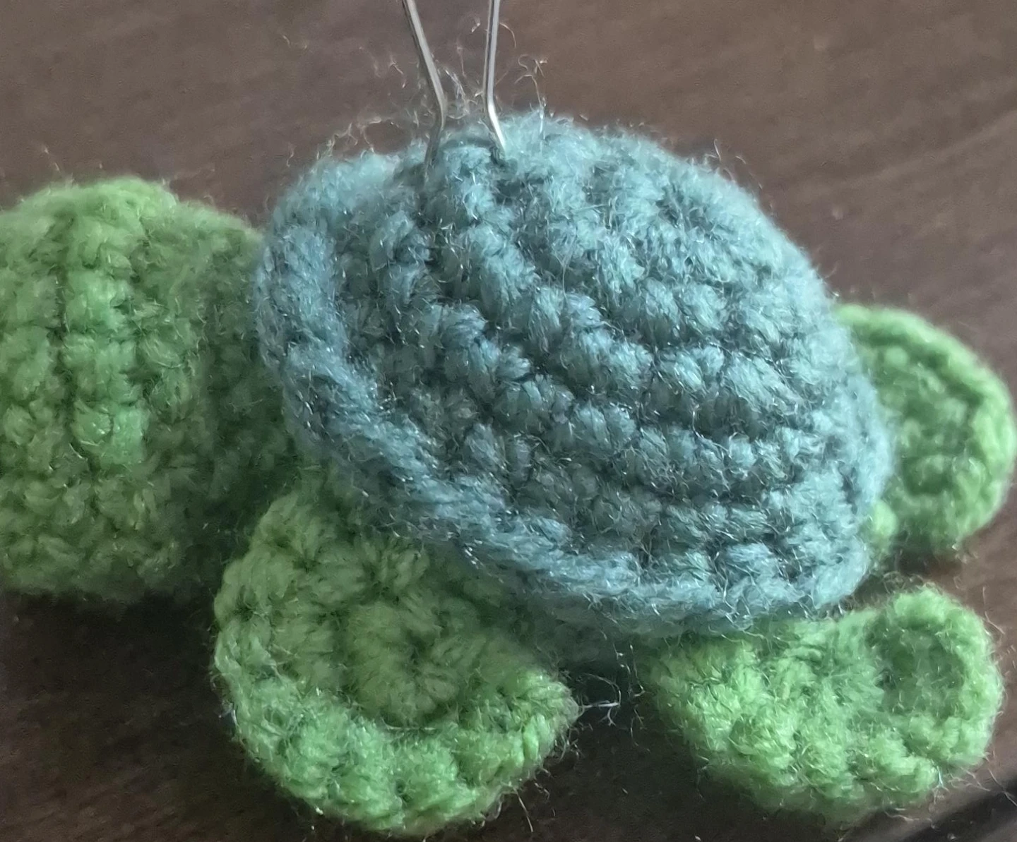 Handmade Crocheted Turtle Keychain