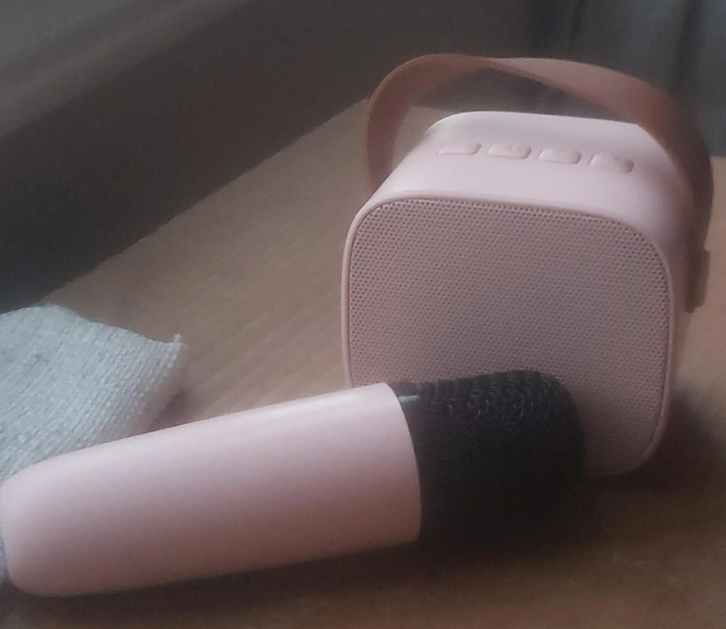 Pink Portable Bluetooth Speaker with Microphone
