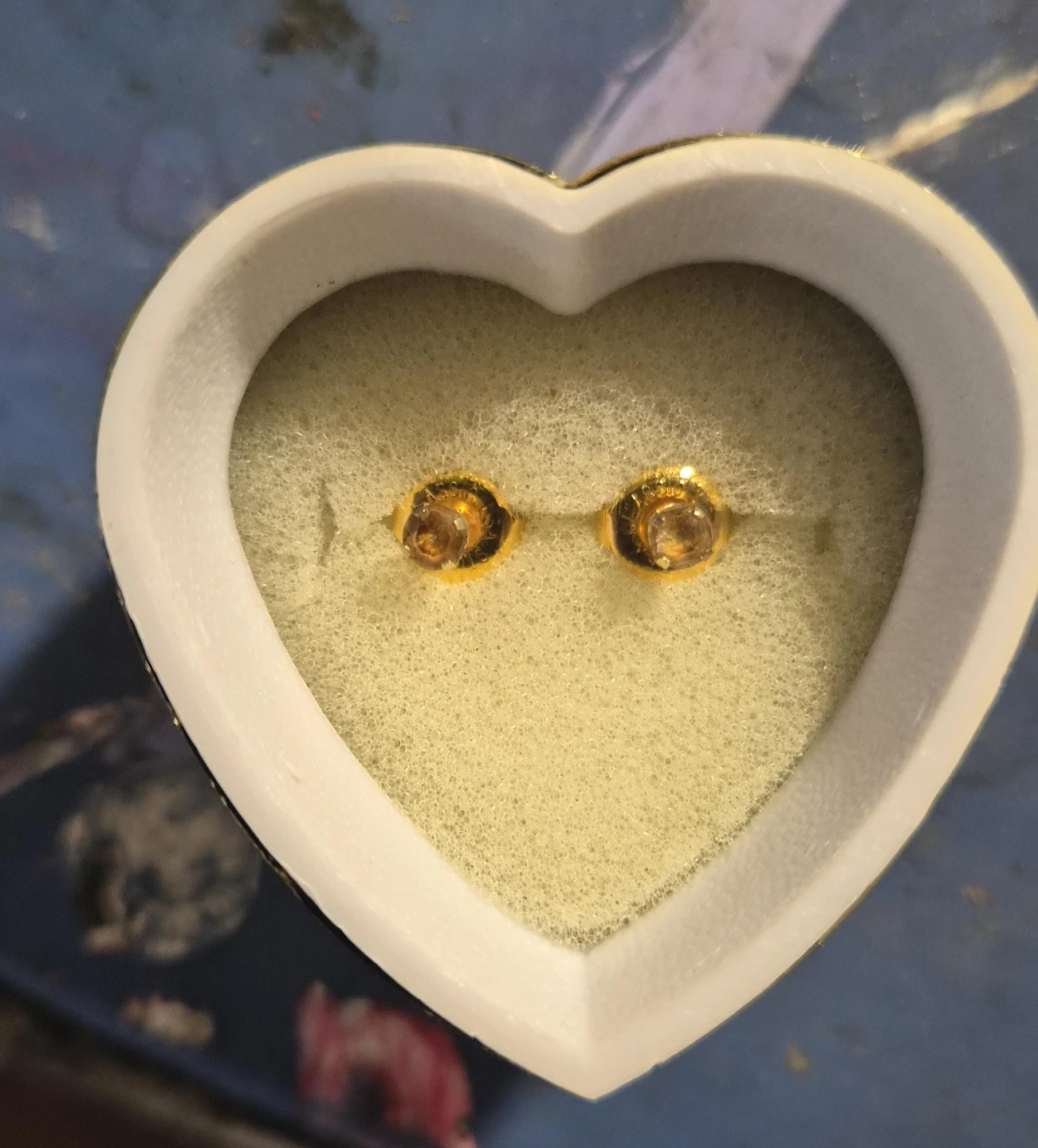 Gold-tone stud earrings