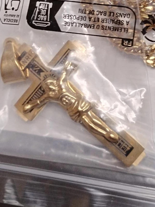 Gold-tone Crucifix Pendant