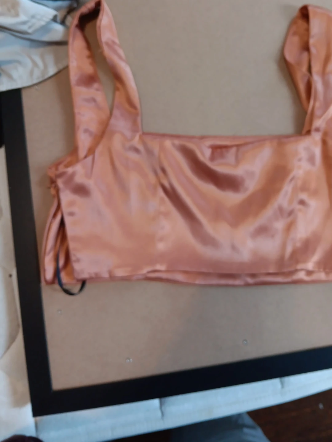 Satin Corset Top - Rose Gold