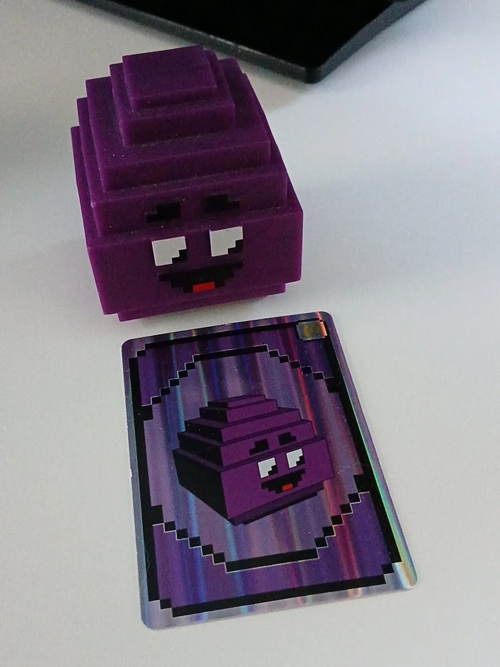 Grimace Egg McDonald's Minecraft Movie + Card (Already Redeemed)
