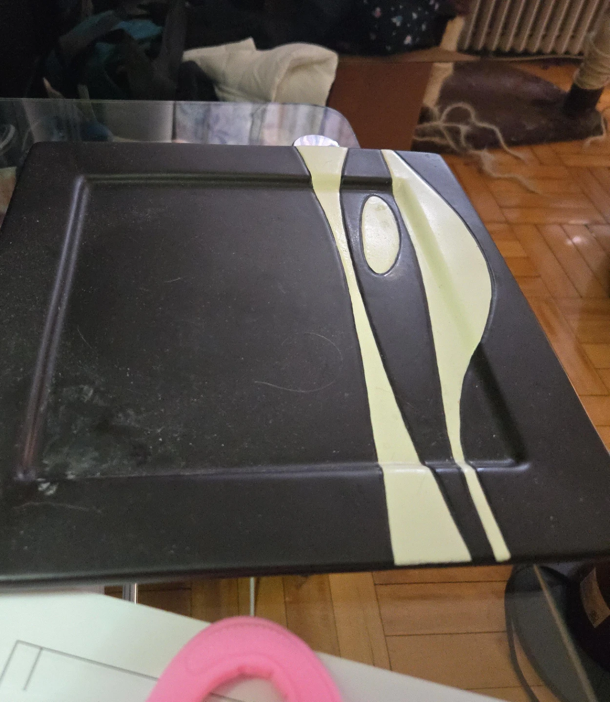 Black and Yellow Decorative Tray