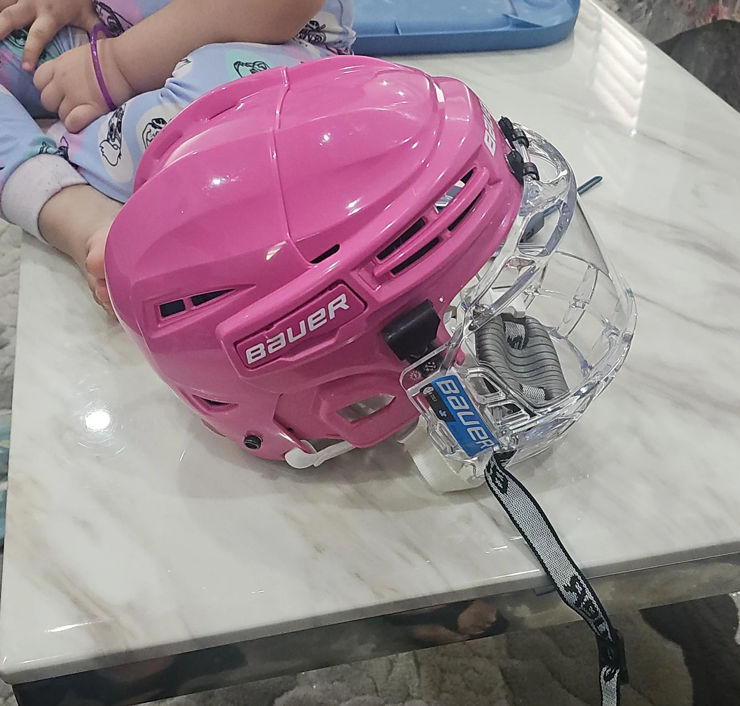 Pink Bauer Youth Hockey Helmet with Visor