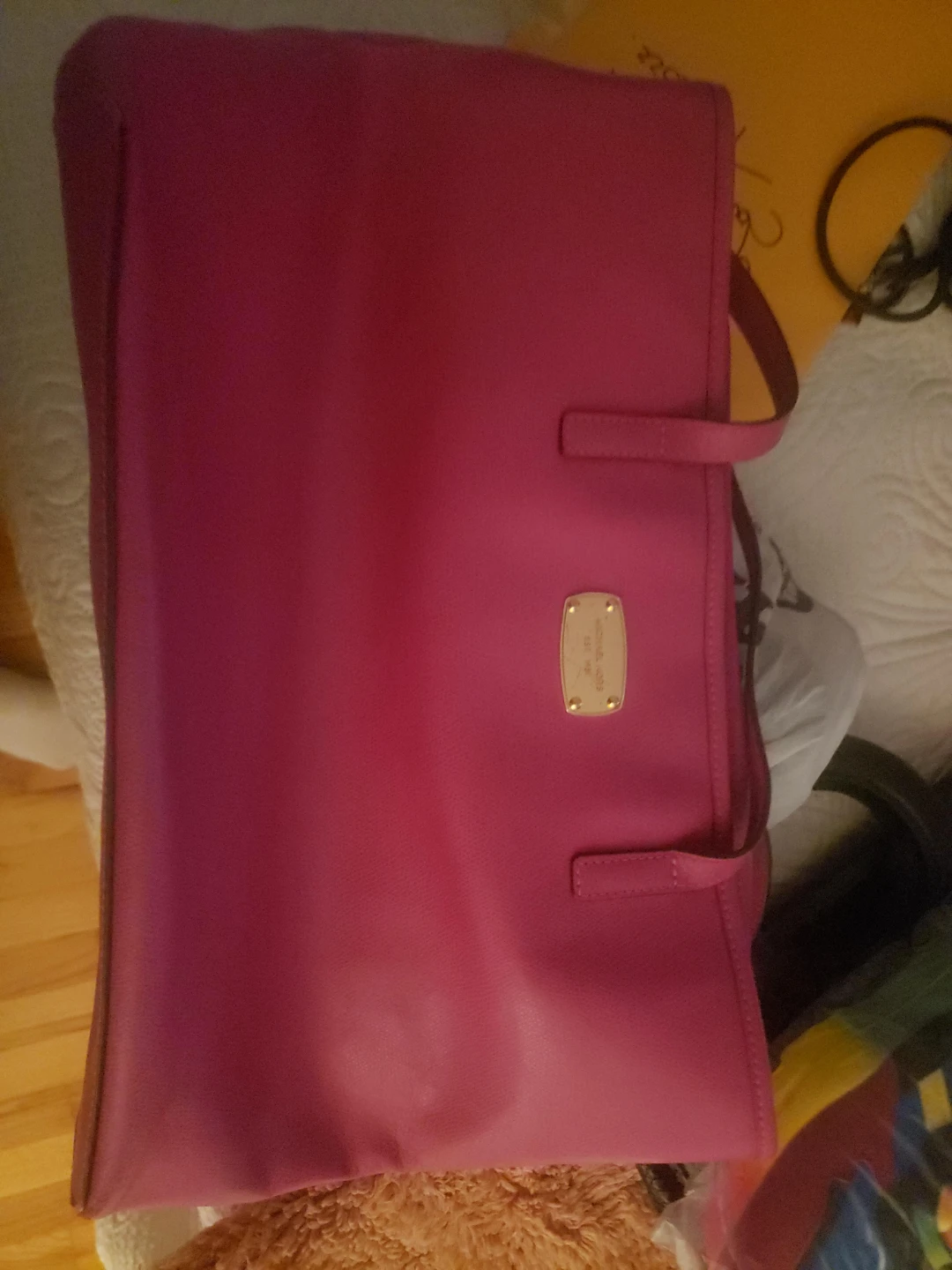 Michael Kors Pink Leather Tote Bag