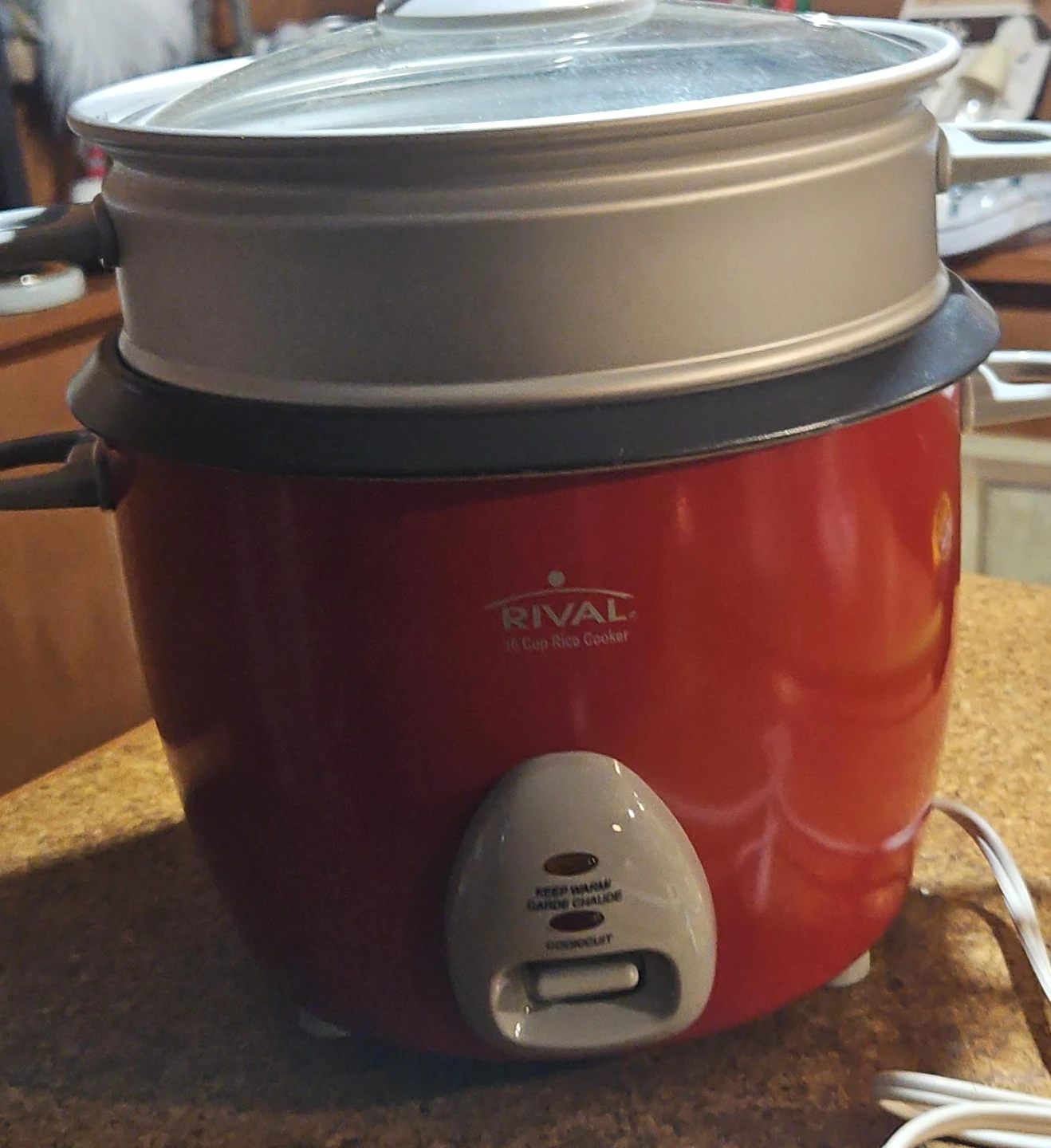 Rival 16 Cup Rice Cooker with Steamer Basket