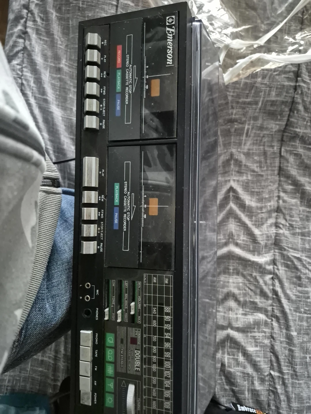 Emerson Stereo Cassette Recorder with turn table for vinyls