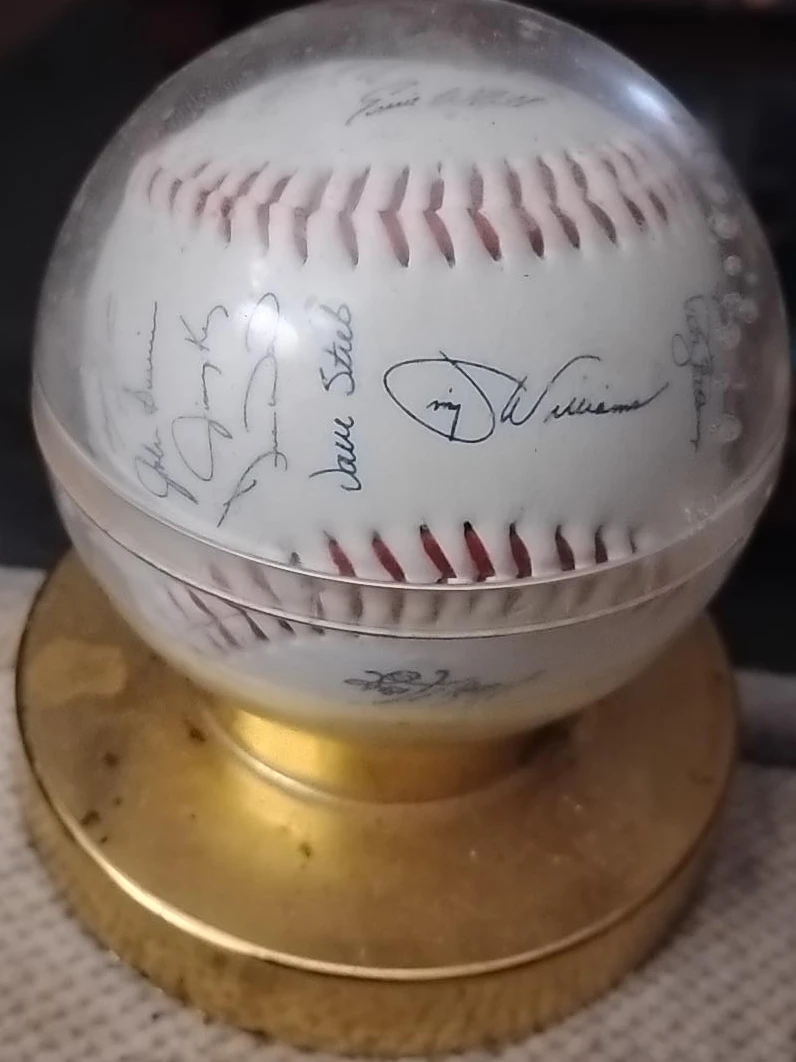 Autographed Baseball with Display Stand