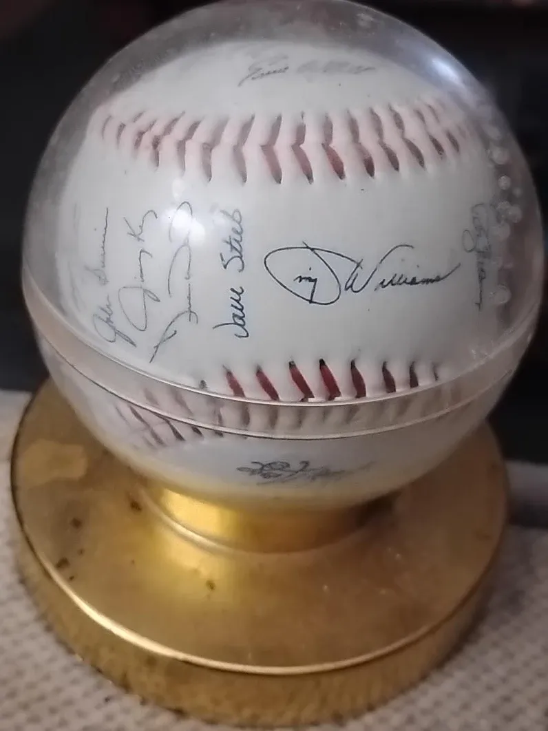 Autographed Baseball with Display Stand