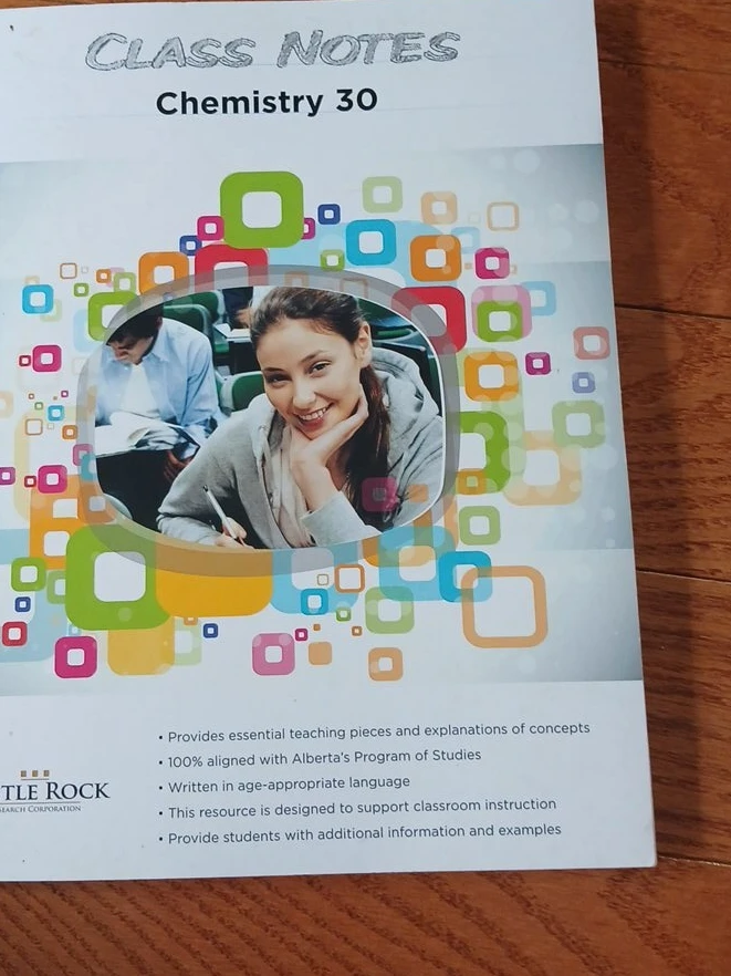 Class Notes Chemistry 30 Textbook