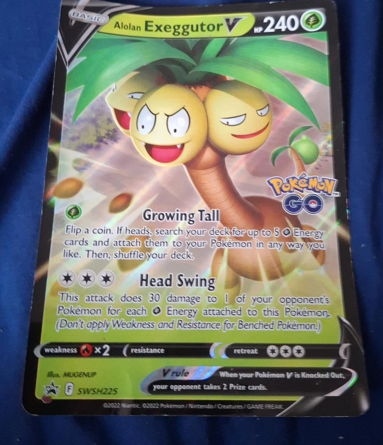 Alolan Exeggutor V Pokemon Card big
