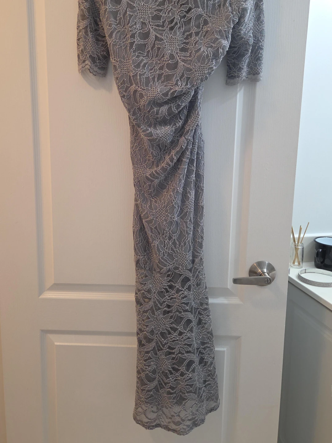 Grey Lace Gown