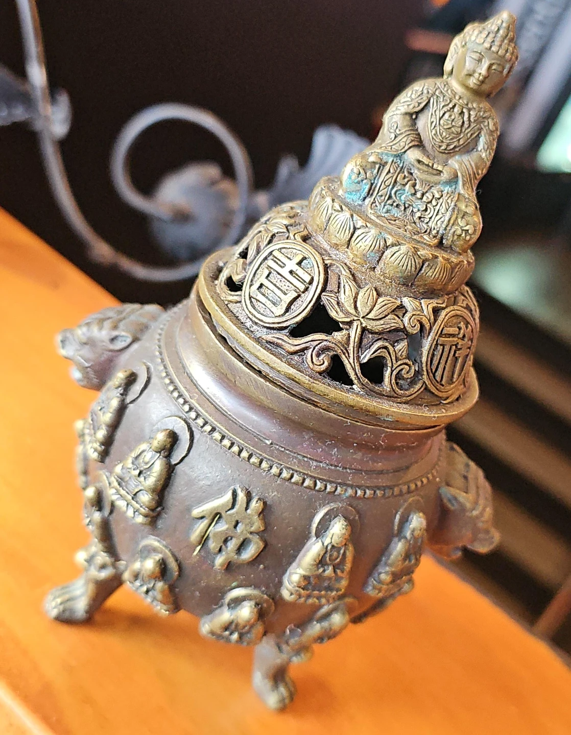 Vintage Buddha Incense Burner