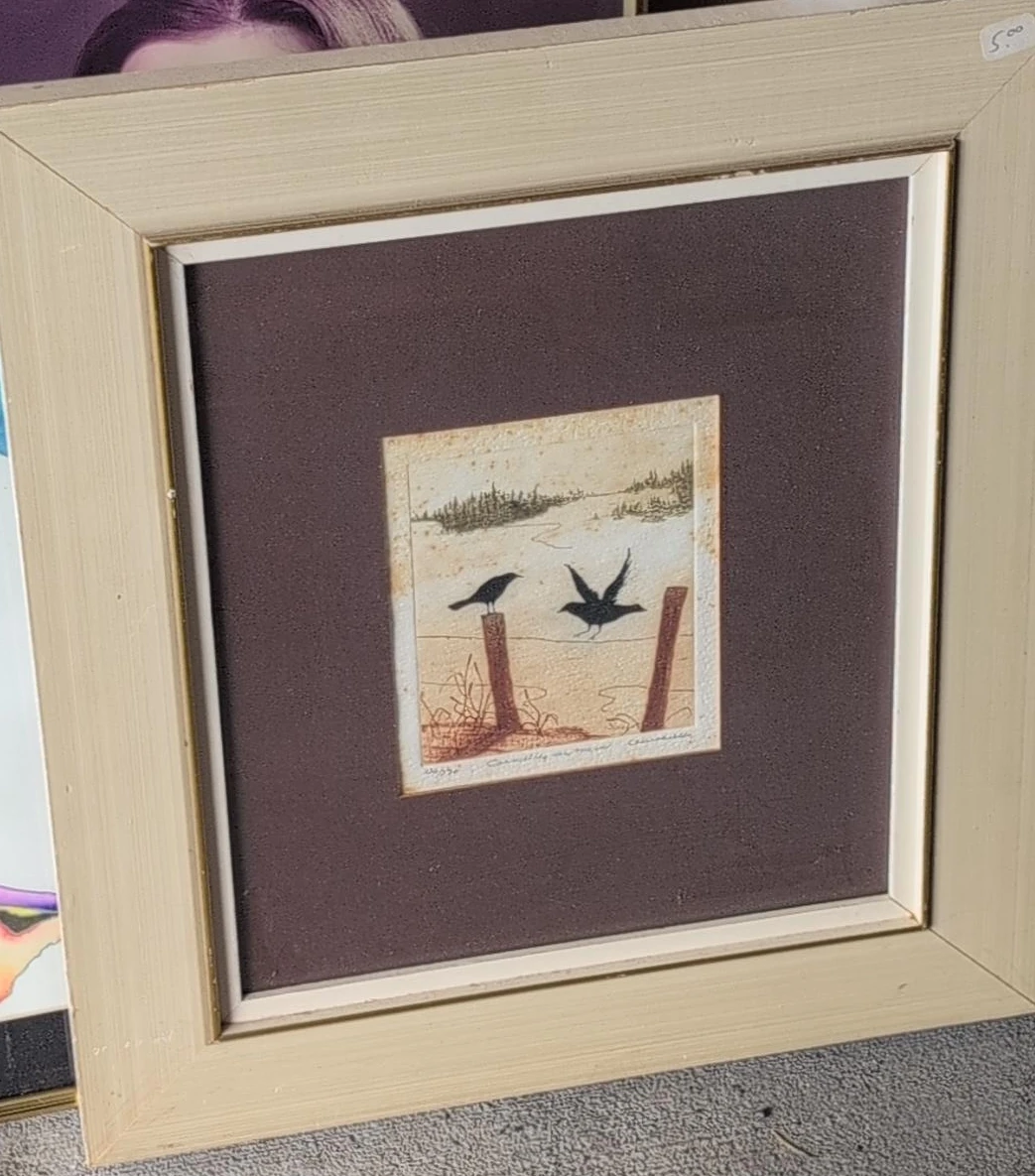 Framed Art Print with Birds