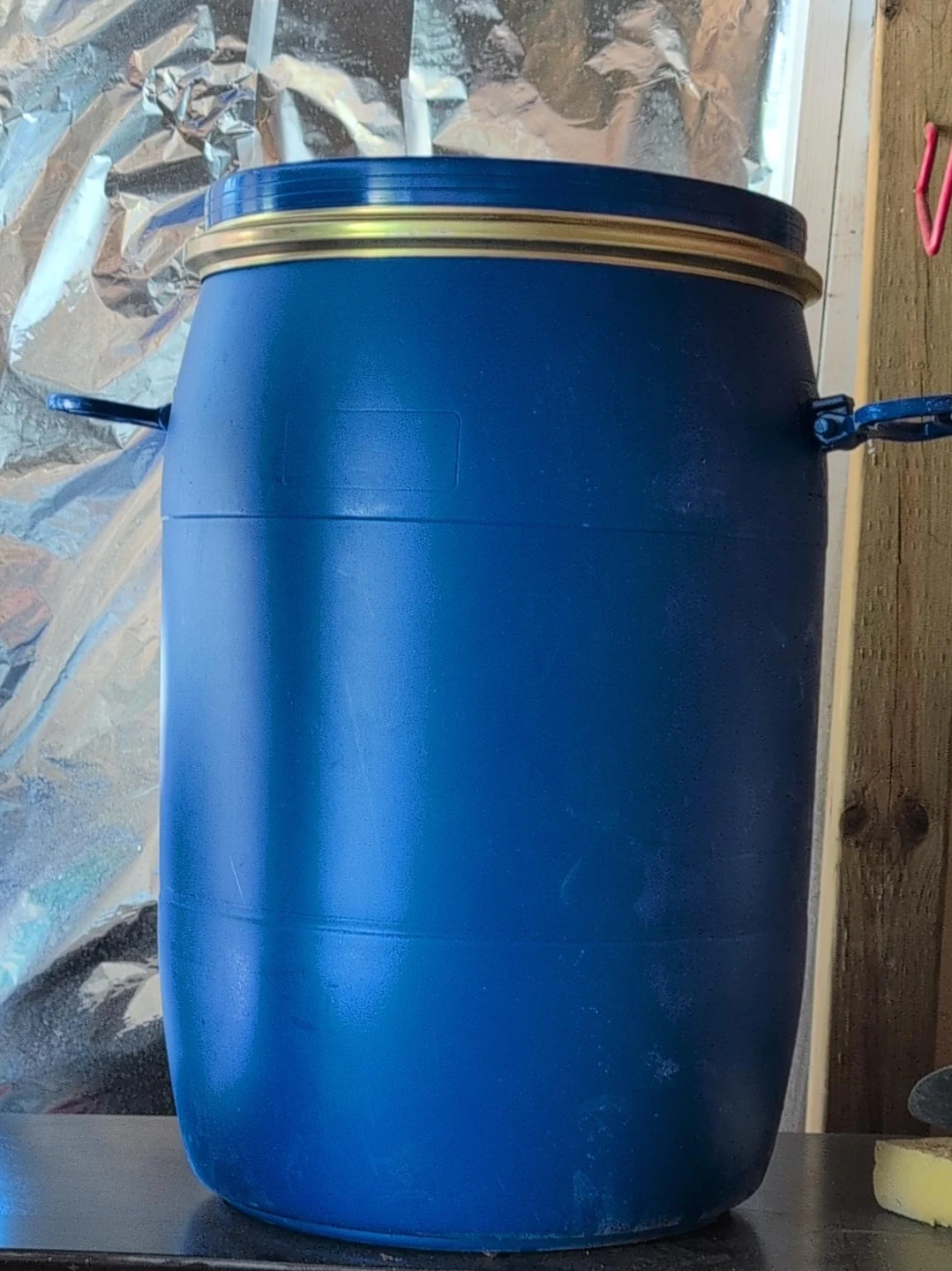 Blue Plastic Barrel 2 for $40