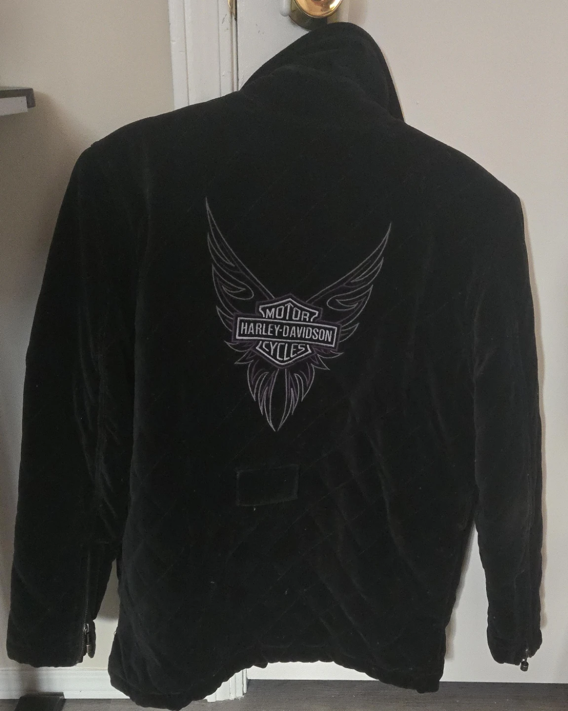 Harley-Davidson Black Quilted Jacket with Wing Logo