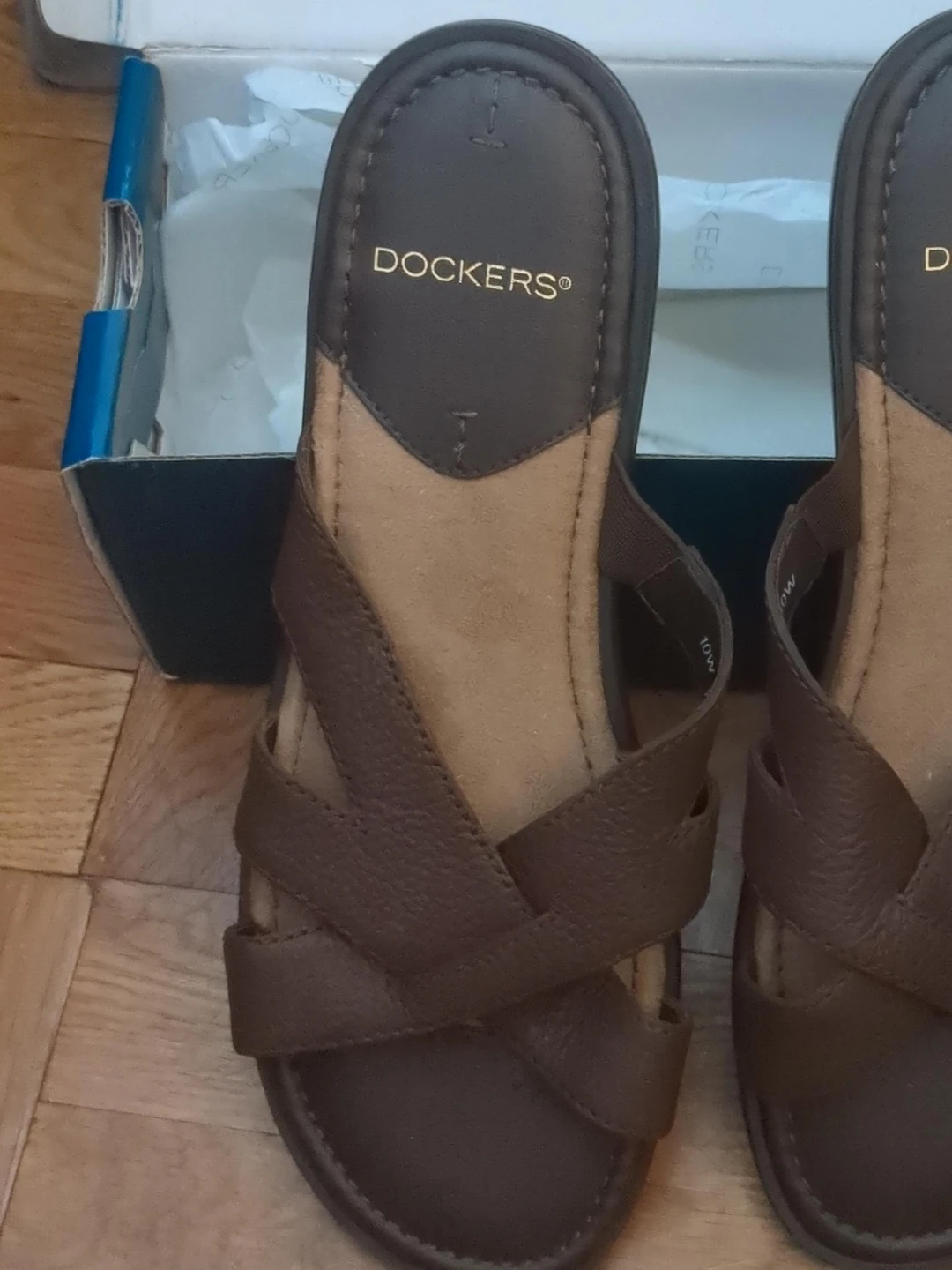 Dockers Kael K Sandals - Size 10W - Dark Brown