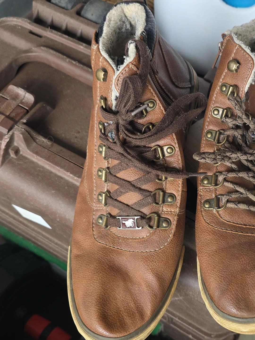 Brown Fur Lined Winter Boots