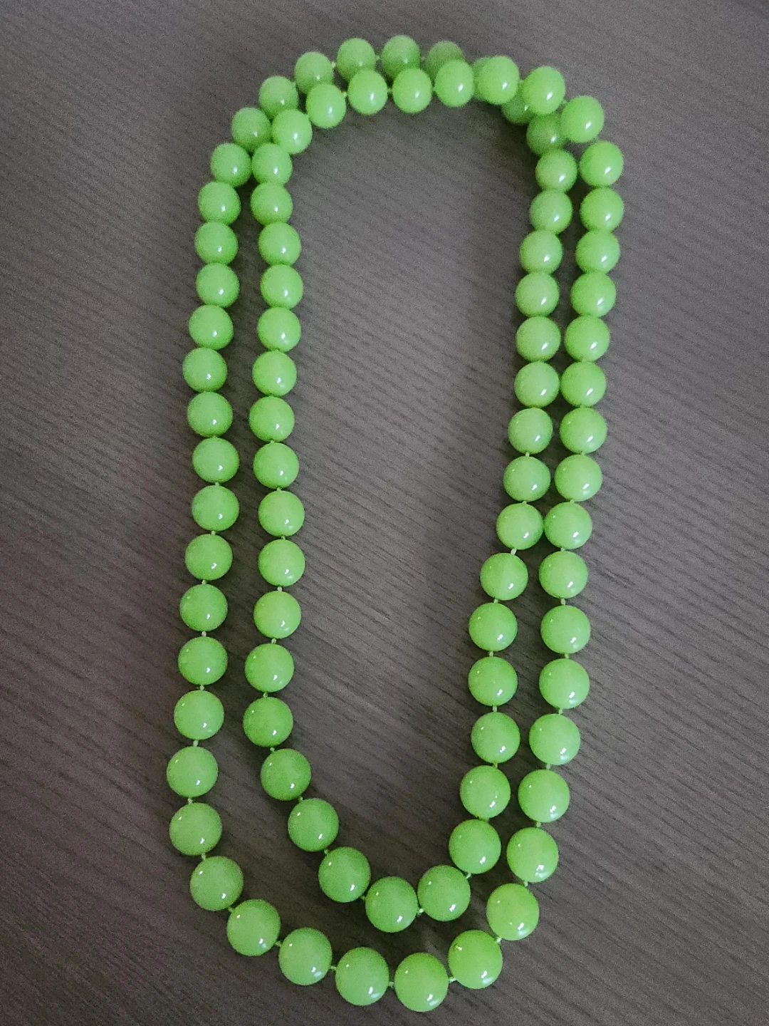 Bright Green Beaded Necklace