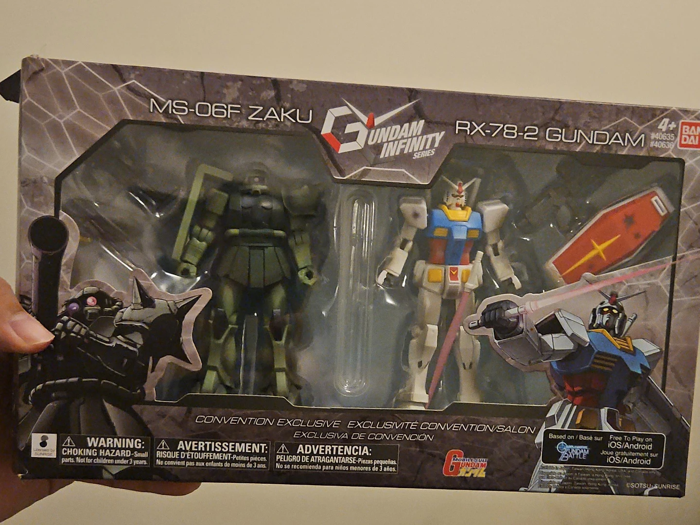 Gundam Infinity Series MS-06F Zaku & RX-78-2 Gundam 2-Pack