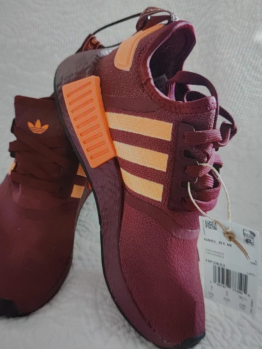 Adidas NMD_R1W Shoes Burgundy/Orange HP2822