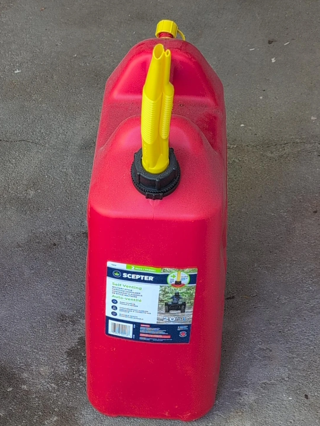 Scepter Self Venting Gas Can - Red