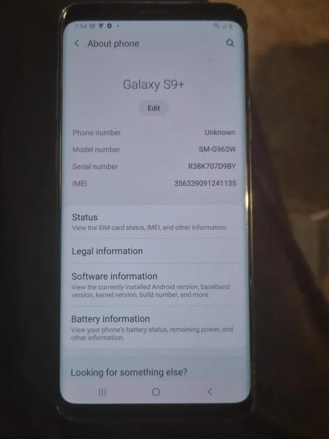 Samsung Galaxy S9+ SM-G965W