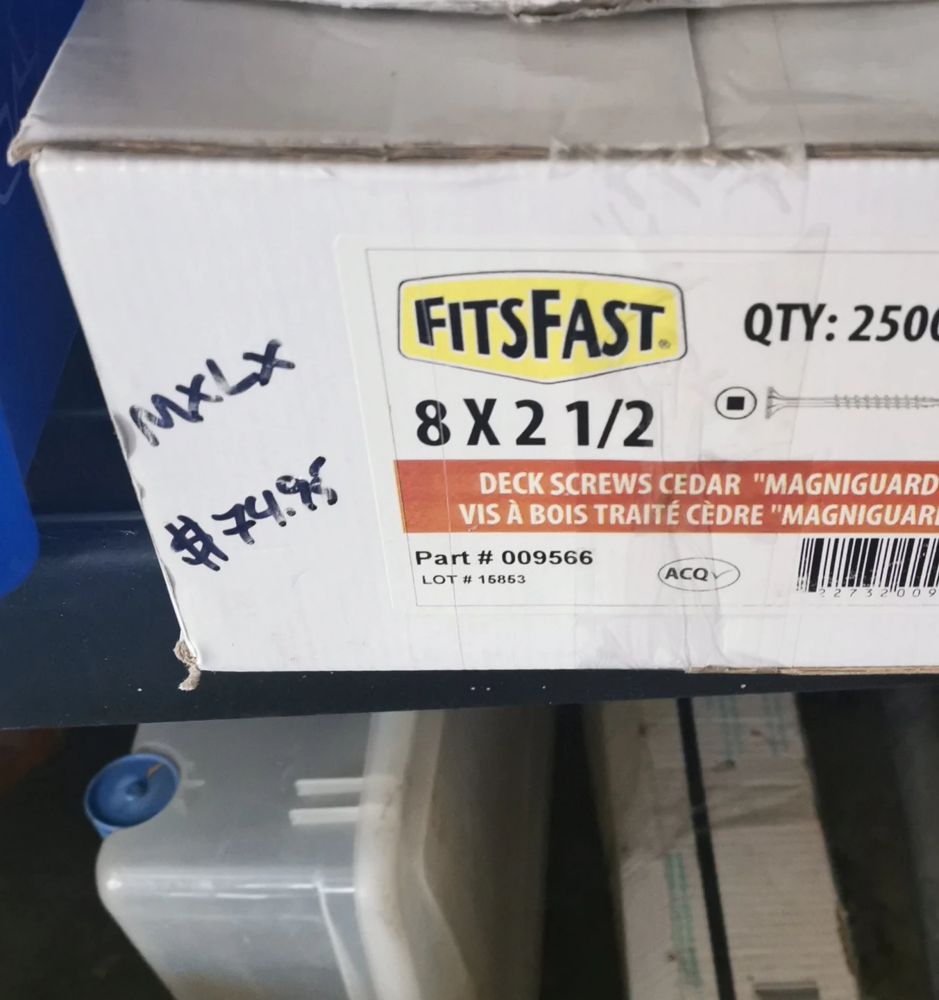 FITSFAST 8 X 2 1/2 Deck Screws - QTY: 2500