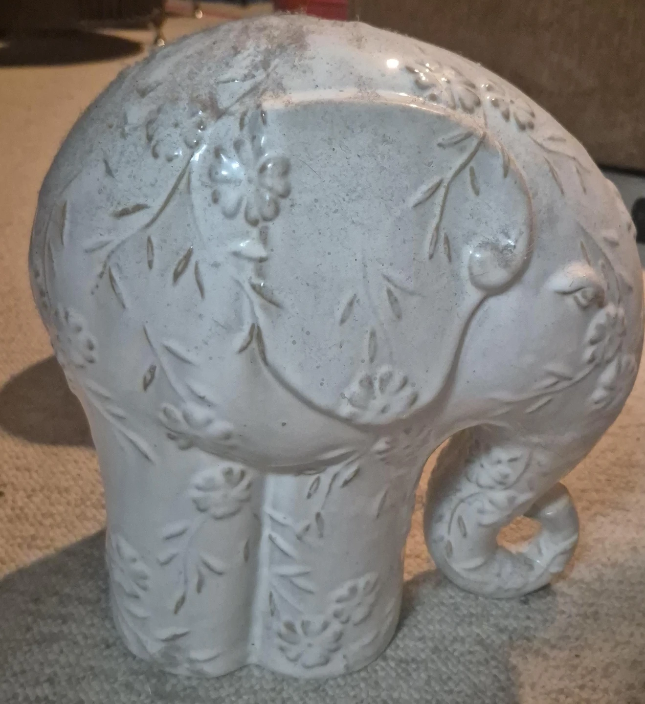 Decorative White Elephant Figurine