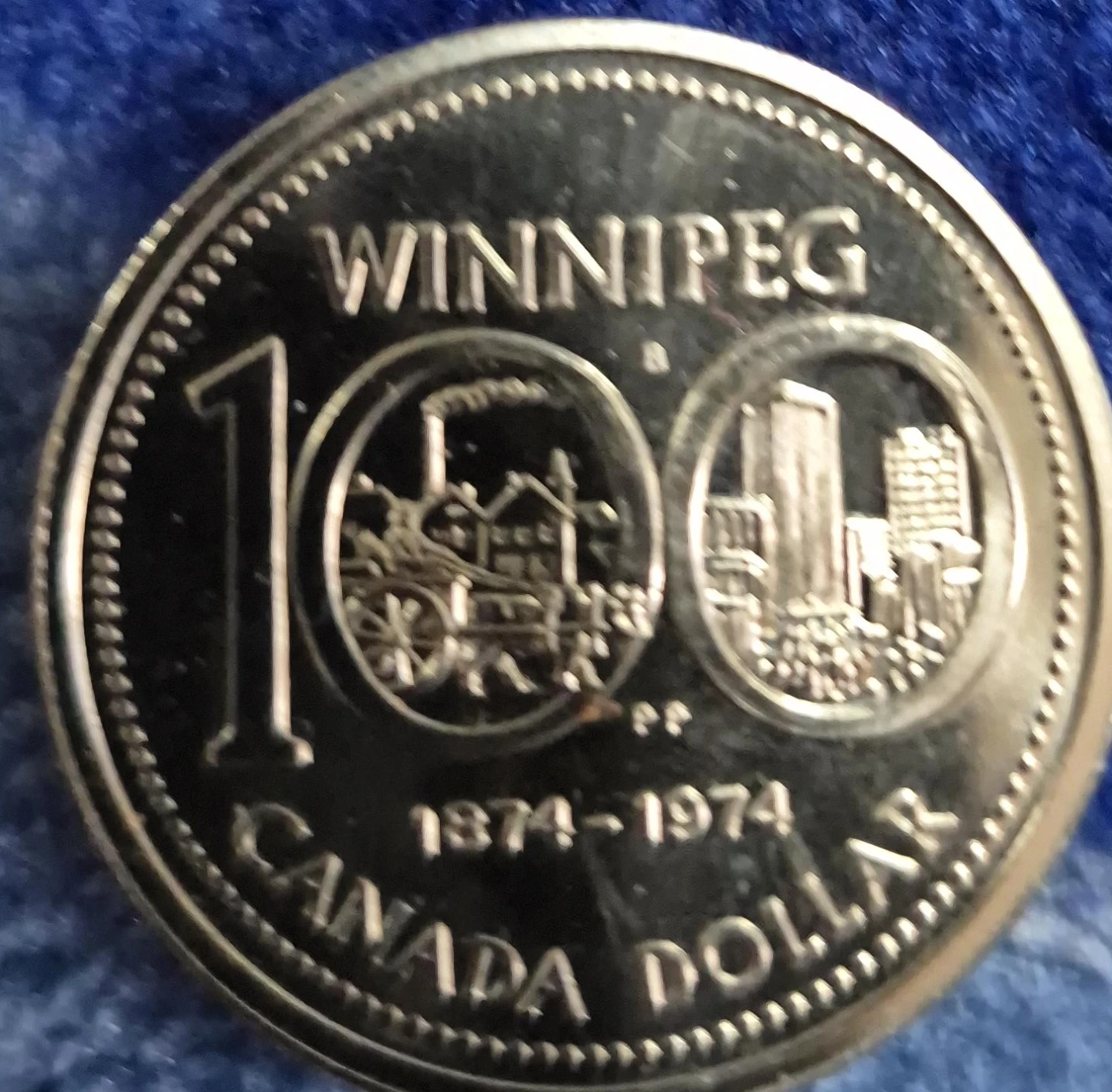 Winnipeg Canada Dollar Coin 1874-1974