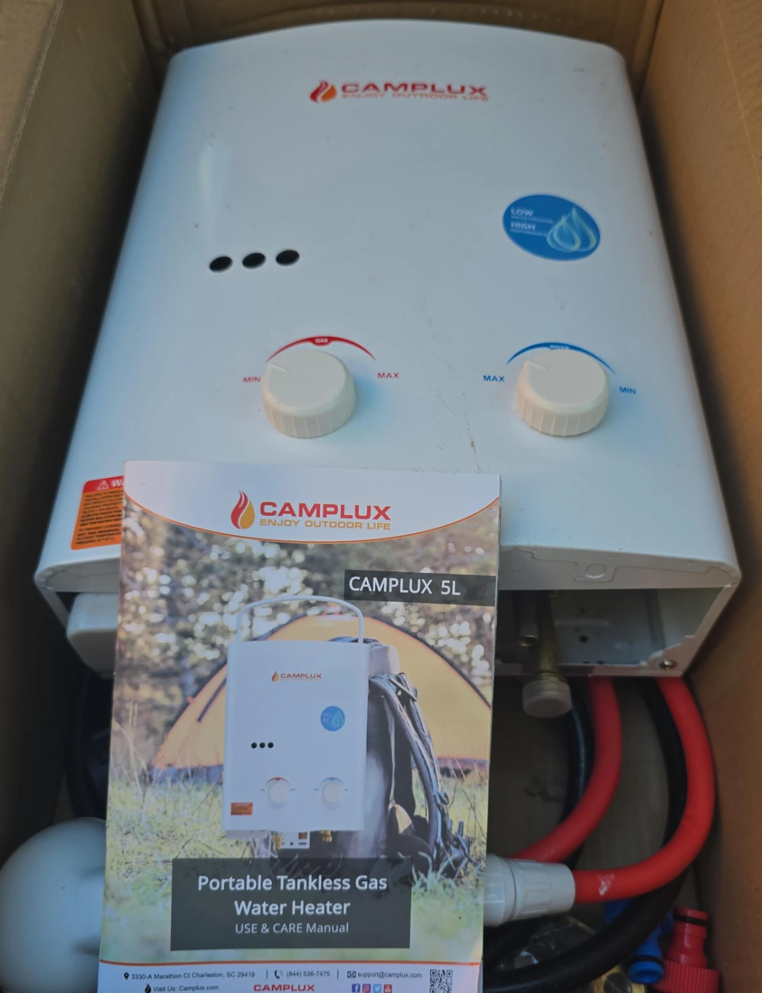 Camplux 5L Portable Tankless Gas Water Heater