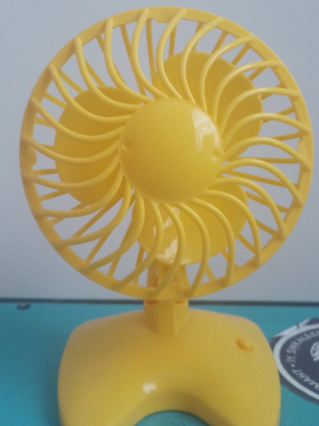 Yellow Mini Desk Fan