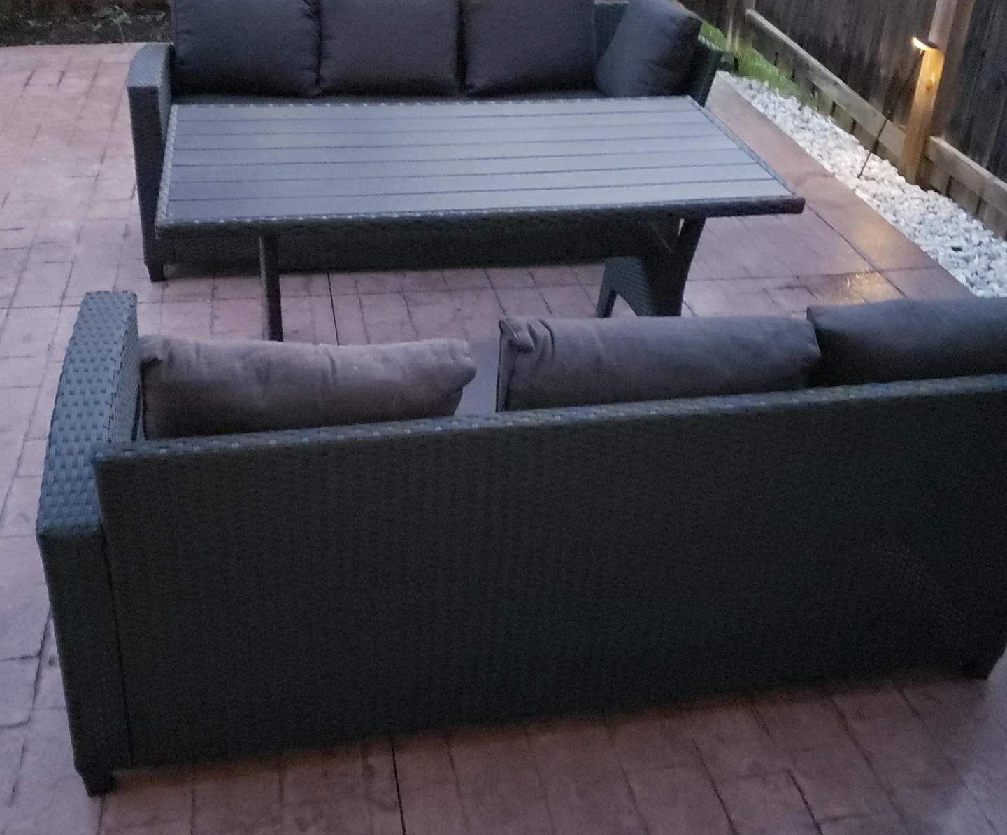 Outdoor Wicker Patio Furniture Set with Table