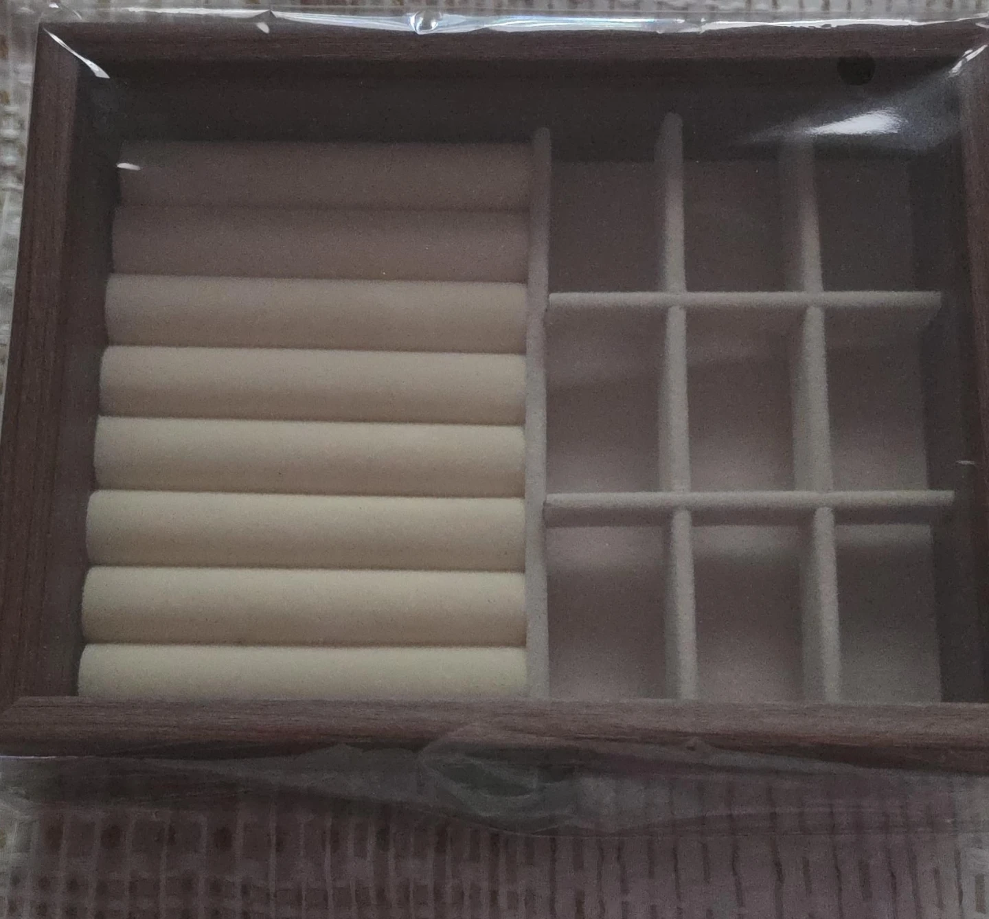 Wooden Jewelry Box with Clear Lid