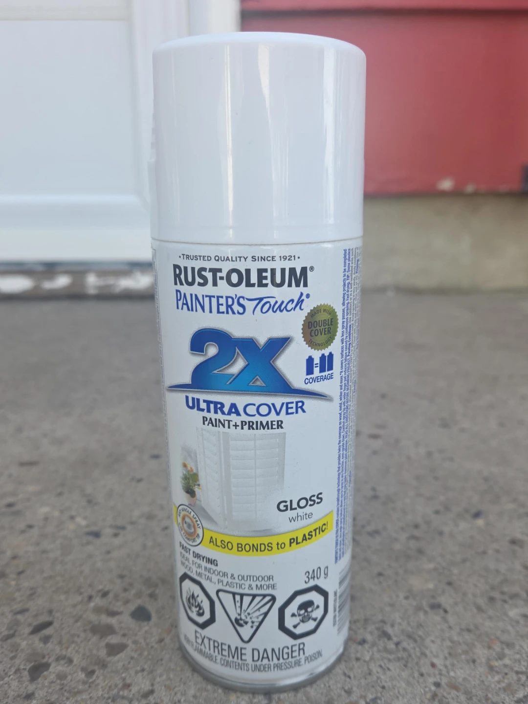 Rust-Oleum Painter's Touch Gloss White Spray Paint 340g