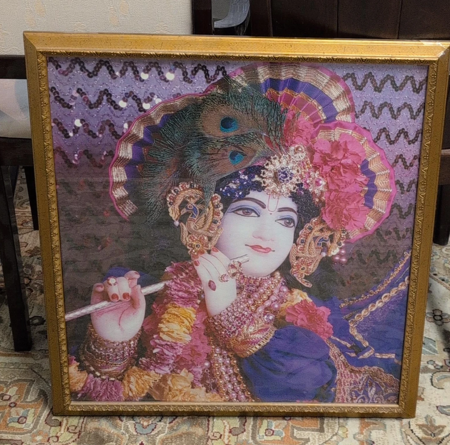 Framed Artwork of Krishna