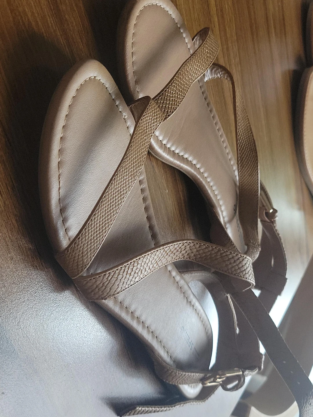 Spring Step Sandals - Tan Snake Print