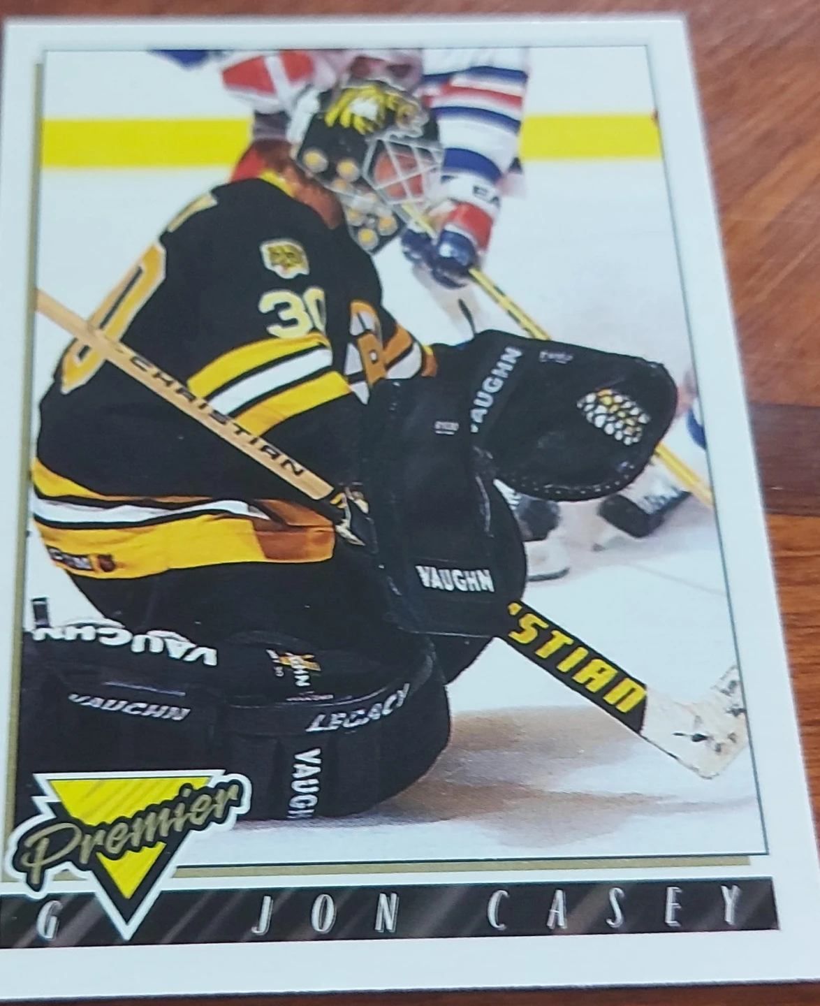 1991-92 Pro Set Premier Hockey Card Jon Casey