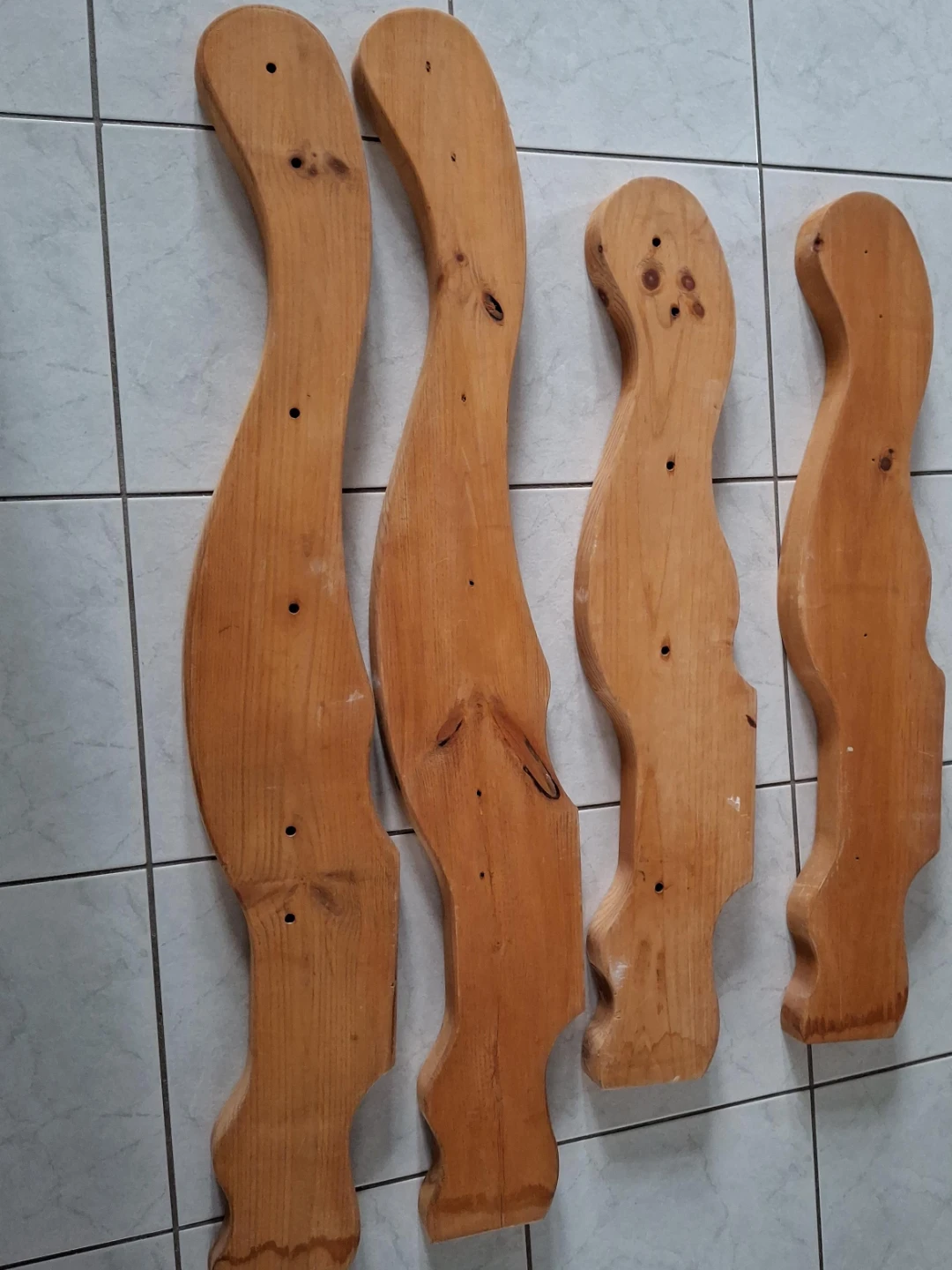 Set of 4 Wooden Furniture Legs