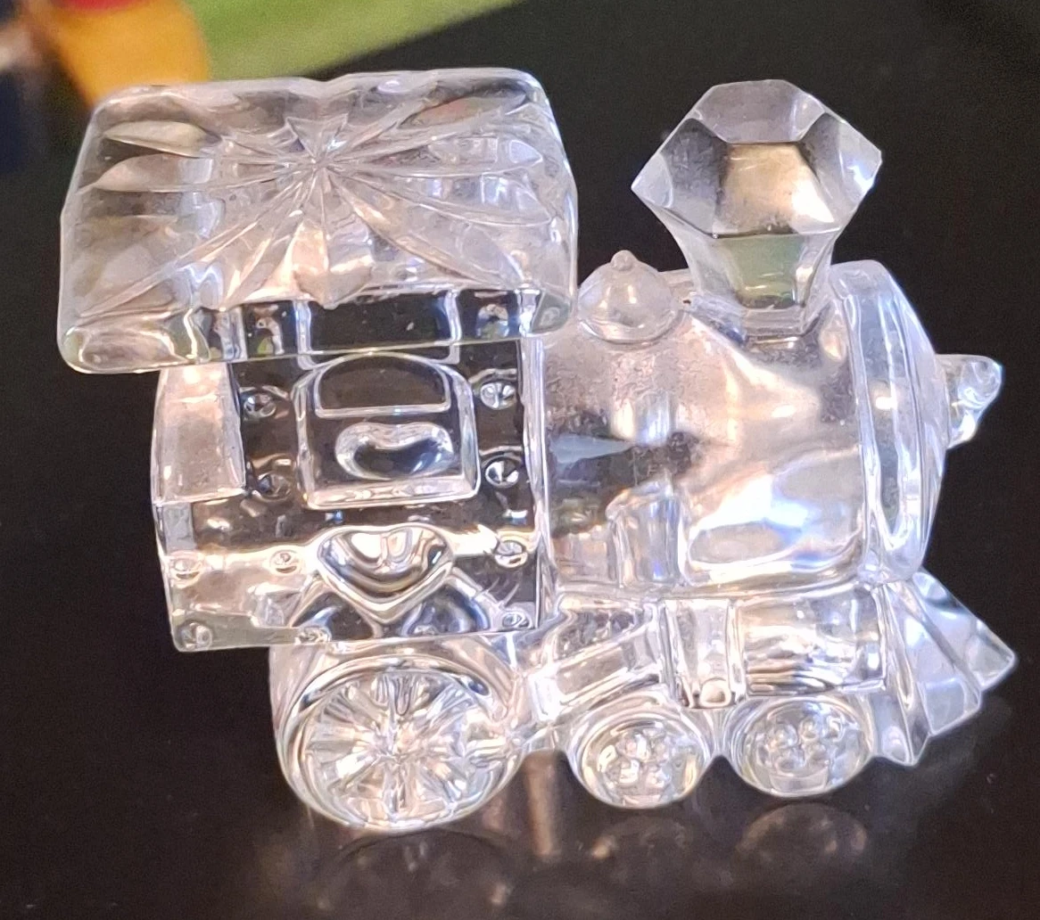 Clear Crystal Train Figurine