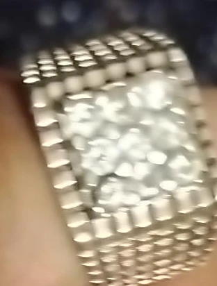 Sparkly Silver Tone Ring