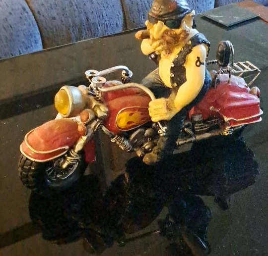 Motorcycle Rider Figurine