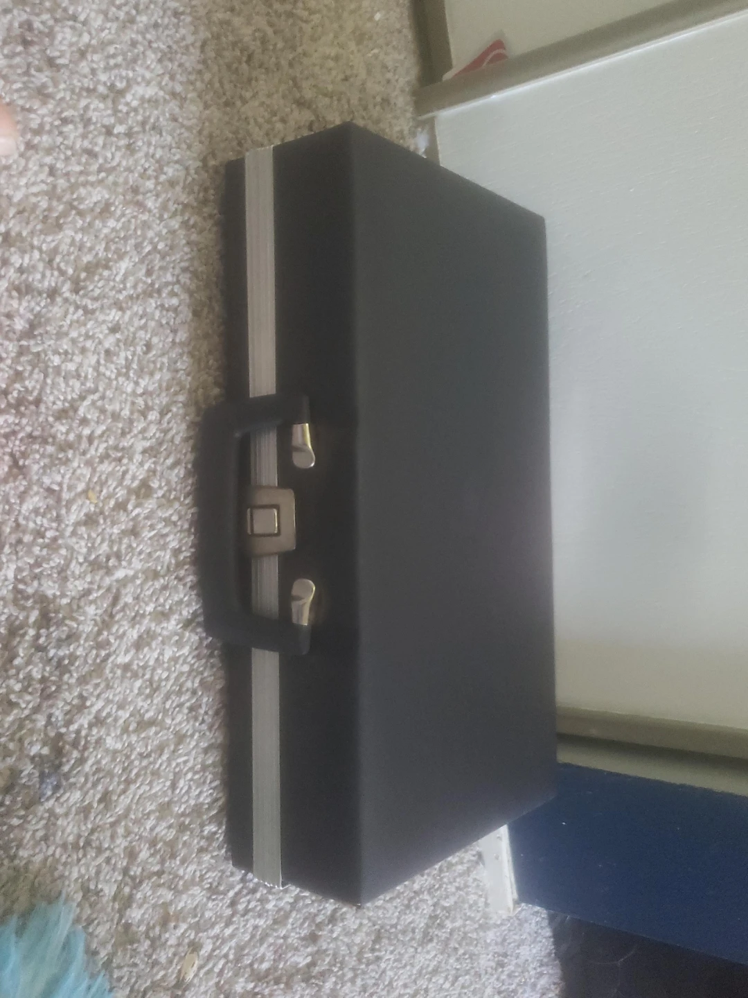 Black Carrying Case with Handle and Clasps
