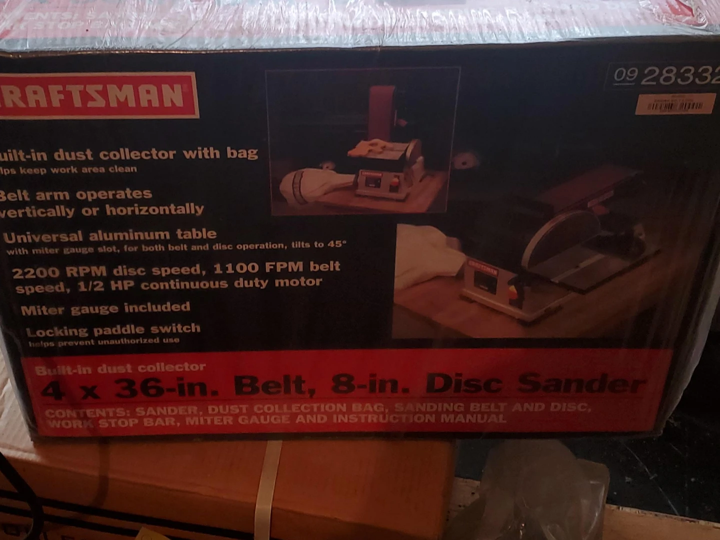 Craftsman 4 x 36-in. Belt, 8-in. Disc Sander with Dust Collector