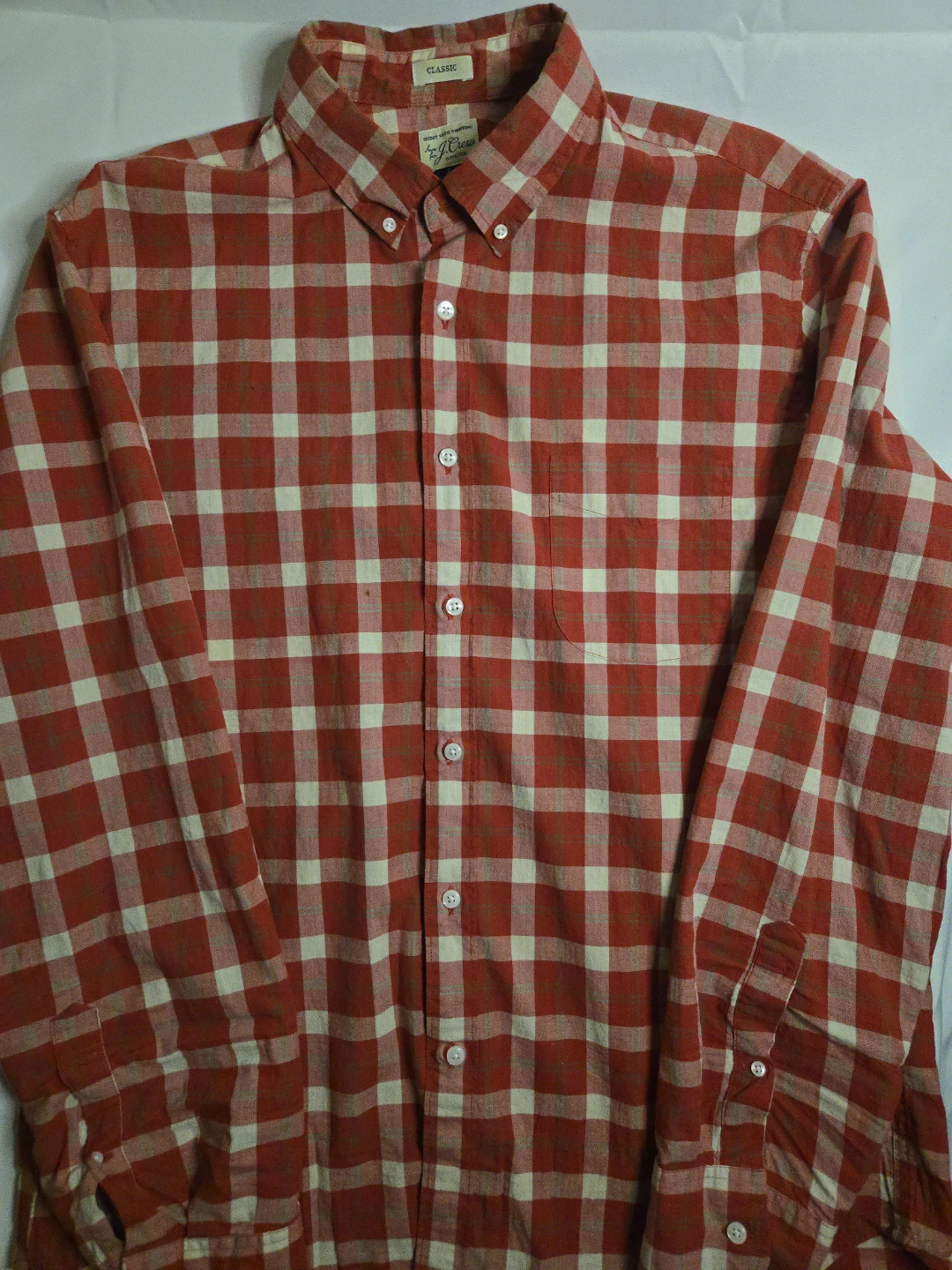 J. Crew Classic Plaid Button-Down Shirt - Size L