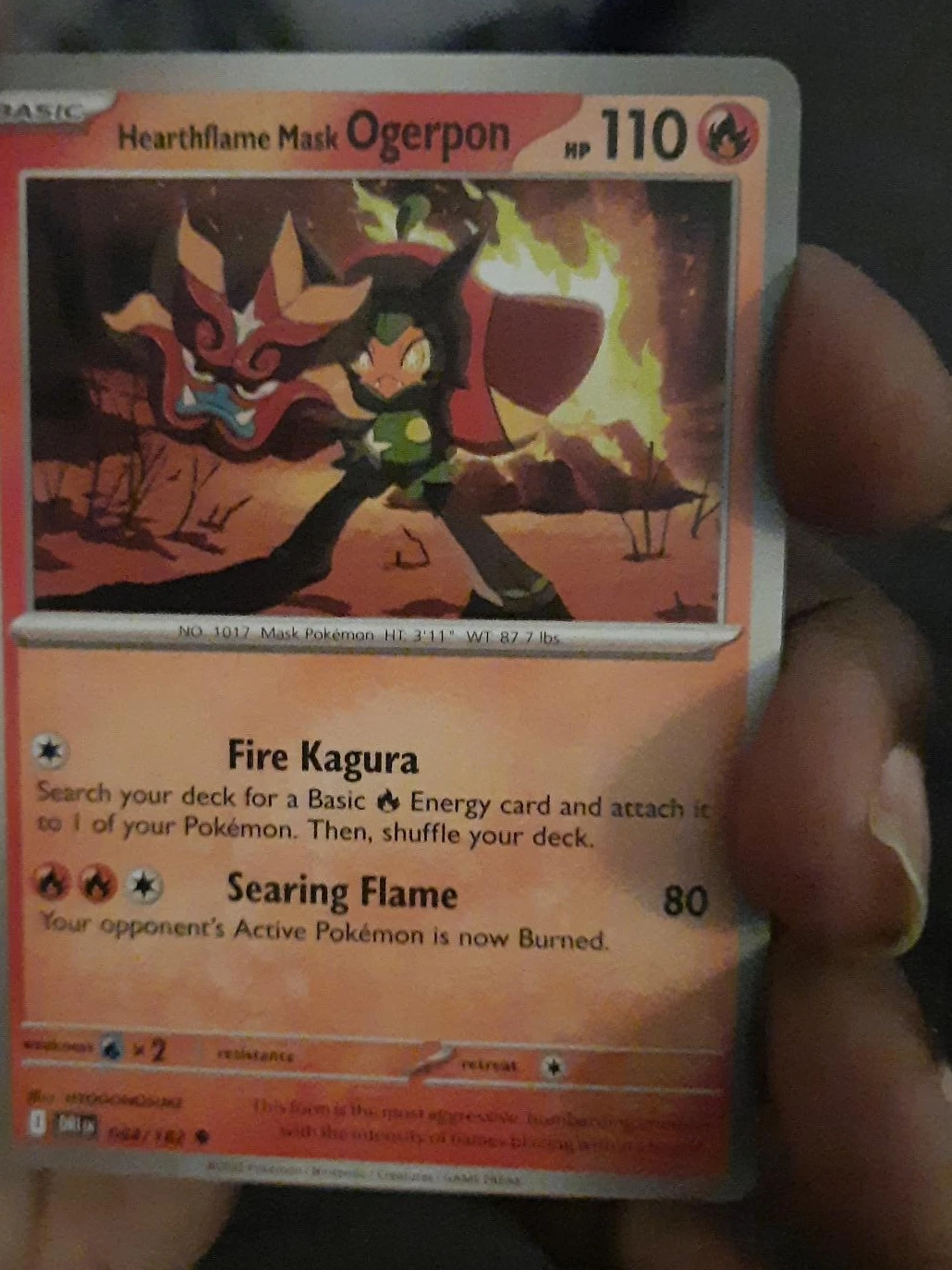 Pokémon Hearthflame Mask Ogerpon Card